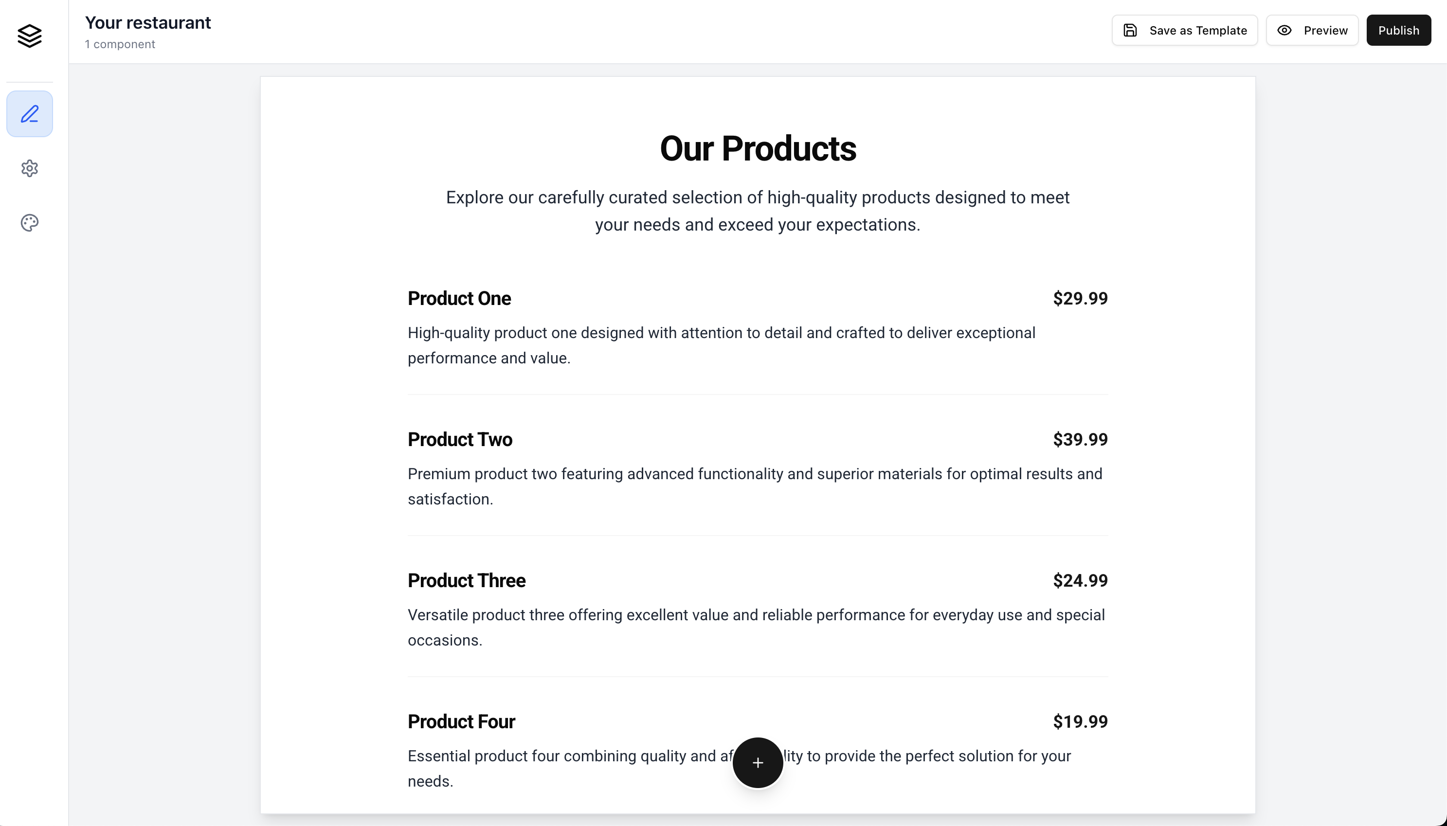 Add Menu Component